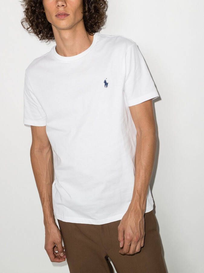 Polo Ralph Lauren Katoenen T-shirt met geborduurd logo Wit