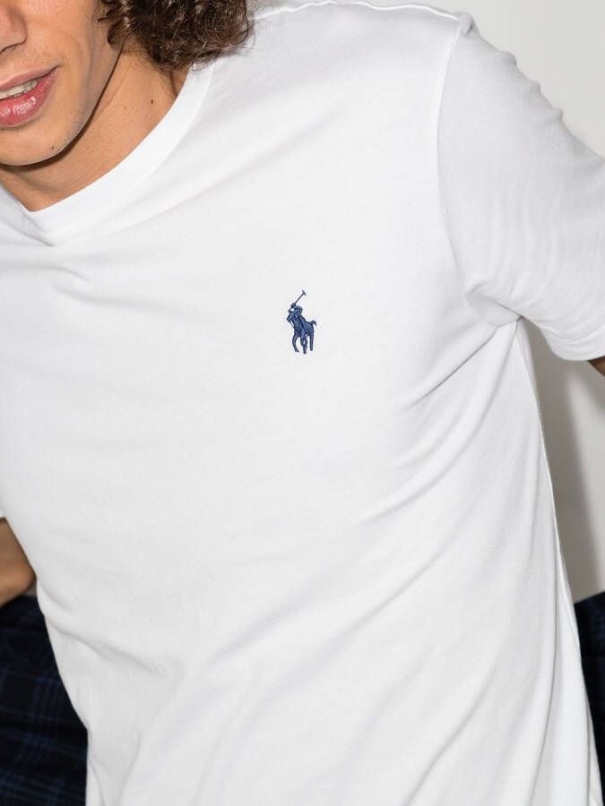 Polo Ralph Lauren Katoenen T-shirt met geborduurd logo Wit