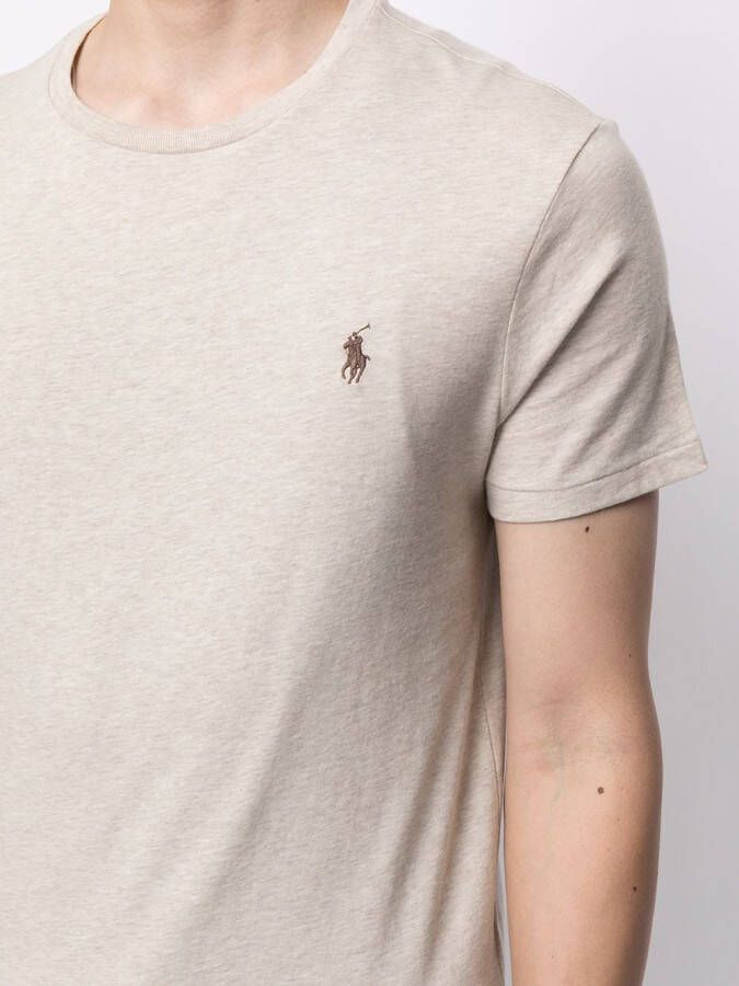 Polo Ralph Lauren T-shirt met geborduurde pony Beige