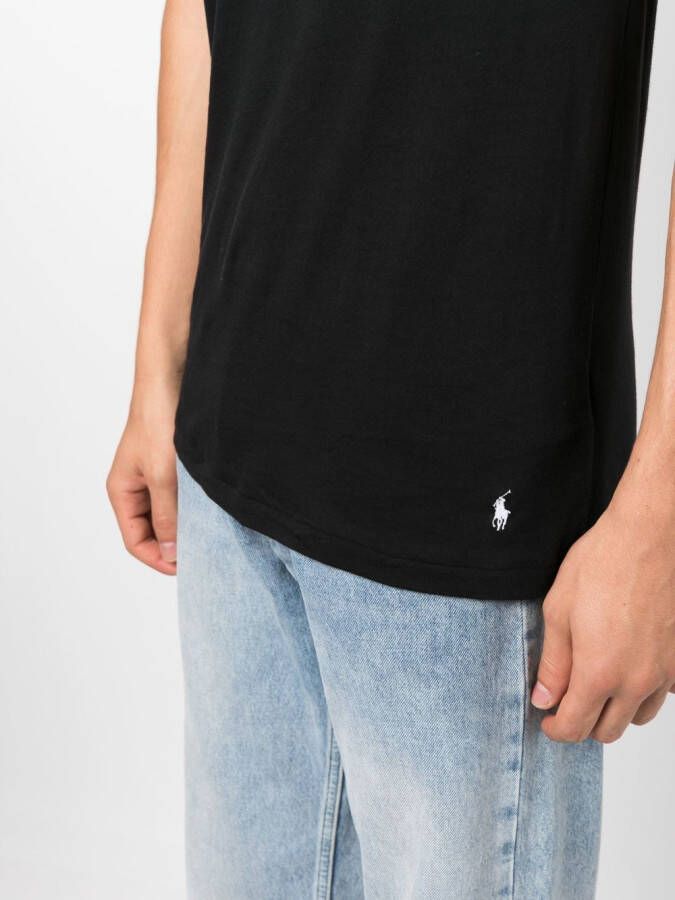 Polo Ralph Lauren Drie Polo's Pony T-shirts met ronde hals Zwart