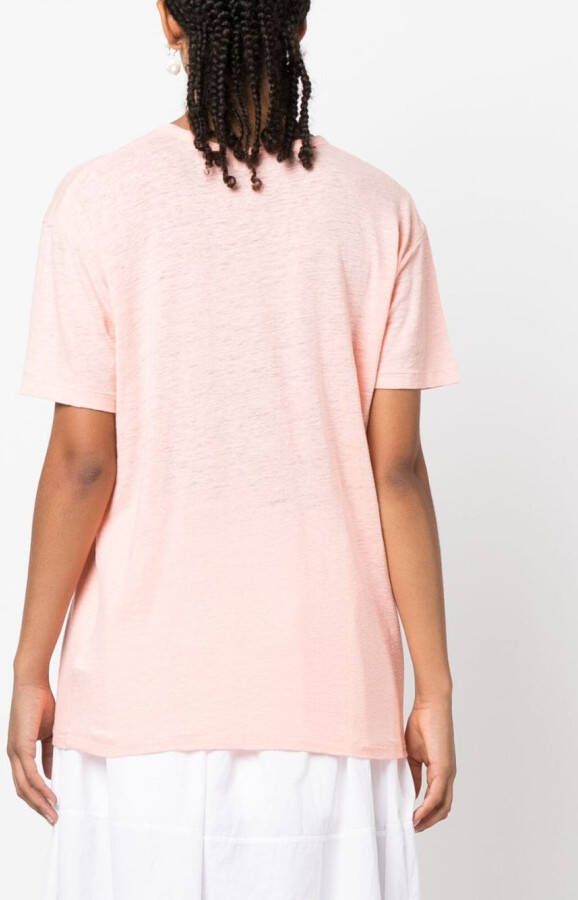 Polo Ralph Lauren T-shirt van hennep Roze