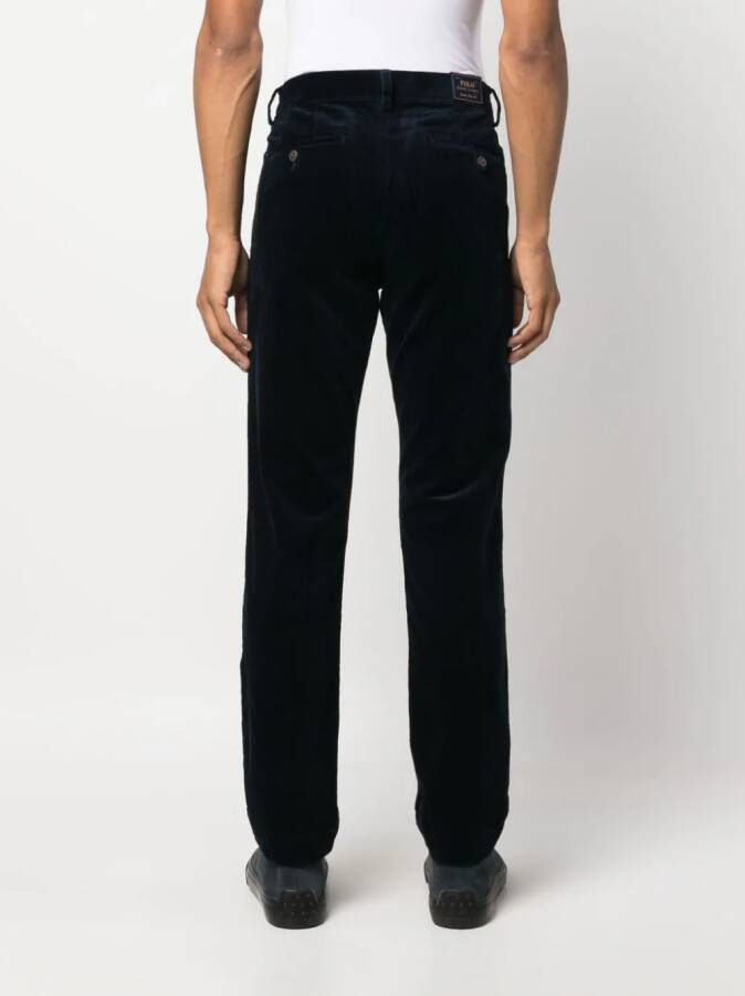 Polo Ralph Lauren Broek met fluwelen-effect Blauw