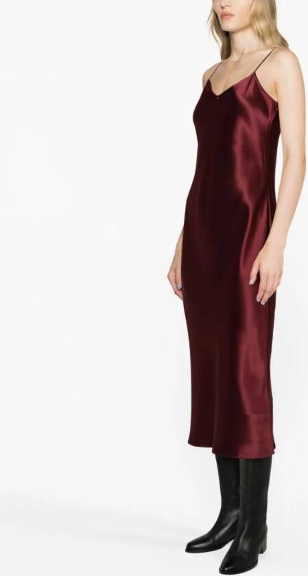 Polo Ralph Lauren Zijden midi-jurk Rood