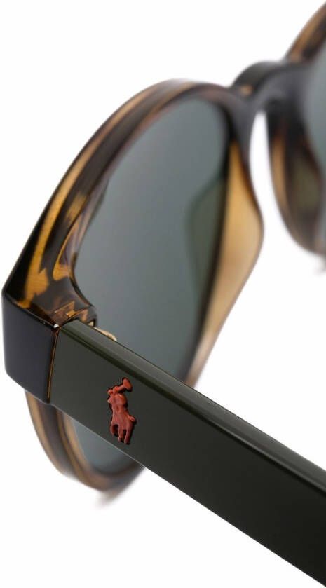 Polo Ralph Lauren Zonnebril met rond montuur Bruin