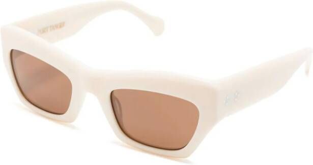 Port Tanger Ayreen zonnebril met cat-eye montuur Wit