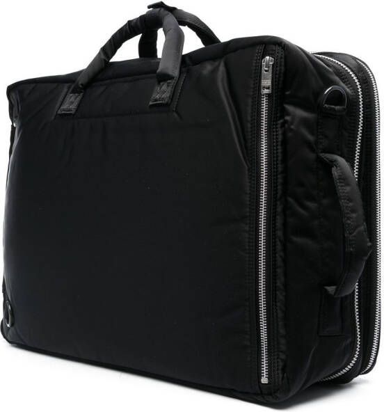 Porter-Yoshida & Co. Aktetas met logopatch Zwart