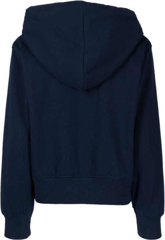 Ports 1961 Hoodie met patchdetail Blauw