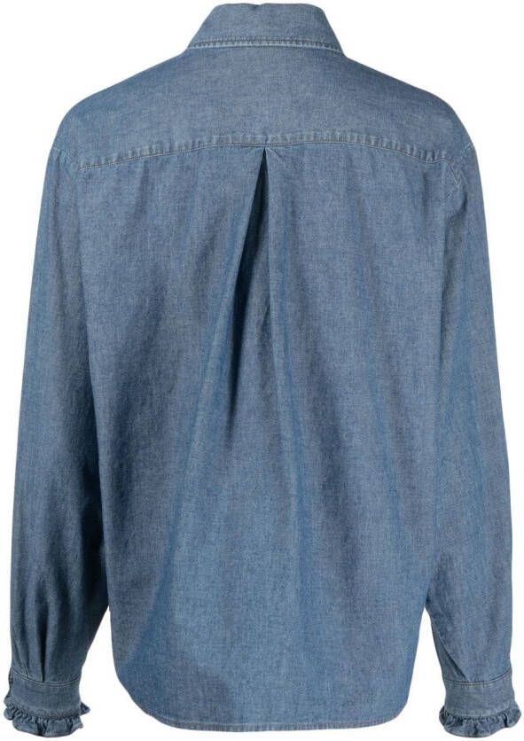 Ports 1961 Geplooide blouse Blauw