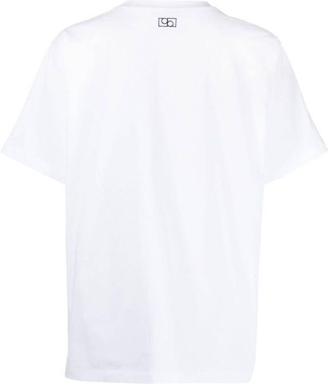 Ports 1961 T-shirt met borduurwerk Wit