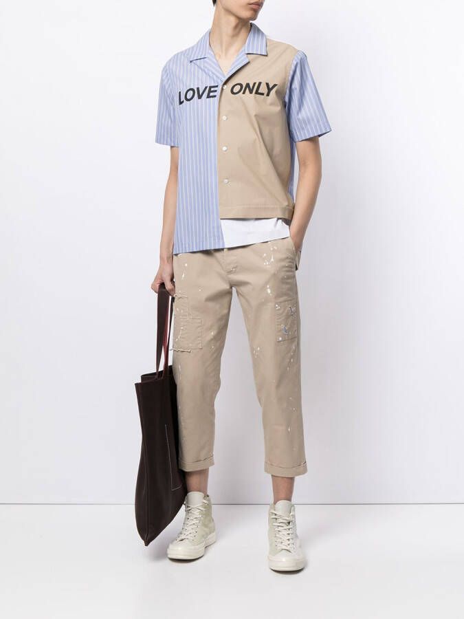 Ports V Gestreept shirt Blauw