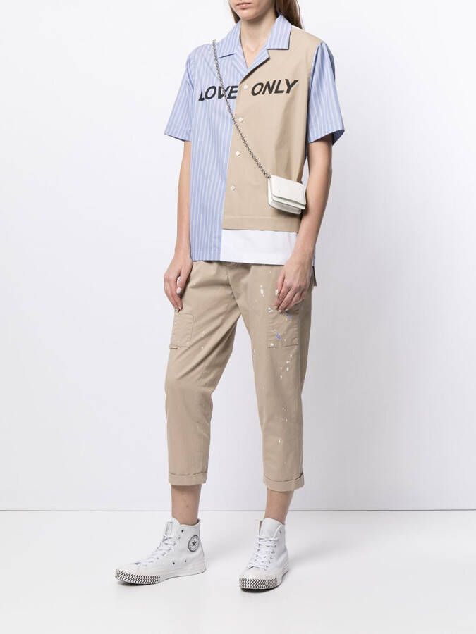 Ports V Gestreept shirt Blauw