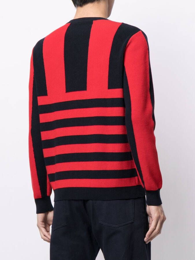 Ports V Gestreepte trui Rood