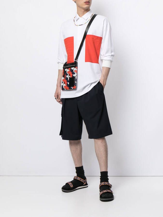 Ports V Poloshirt met contrastvlak Wit