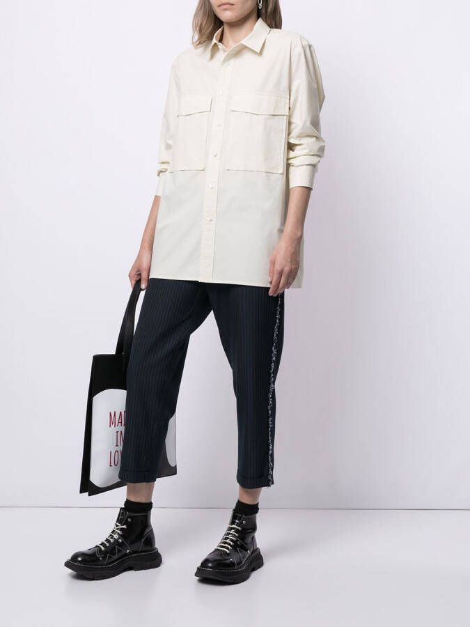 Ports V Shirt met borstzak Beige