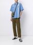 Ports V Shirt met geometrische band Blauw - Thumbnail 2
