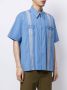 Ports V Shirt met geometrische band Blauw - Thumbnail 3