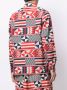 Ports V Shirt met geometrische print Wit - Thumbnail 4
