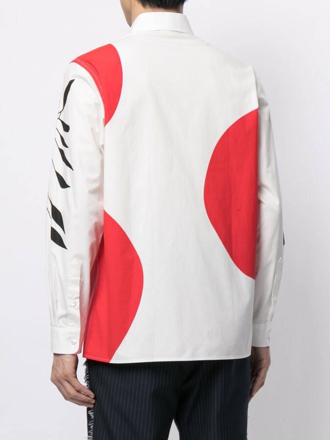 Ports V Shirt met print Wit