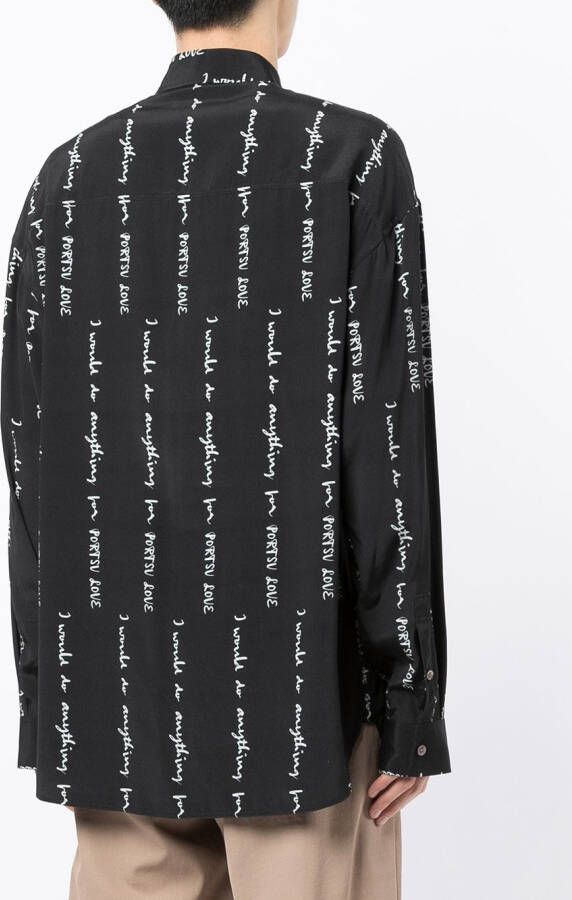 Ports V Shirt met print Zwart