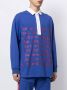 Ports V Shirt met tekst Blauw - Thumbnail 3