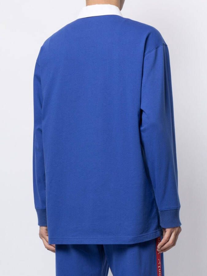 Ports V Shirt met tekst Blauw