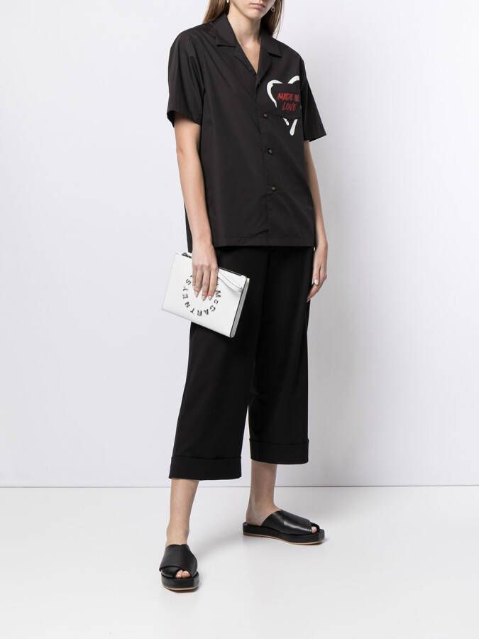 Ports V Shirt met tekst Zwart