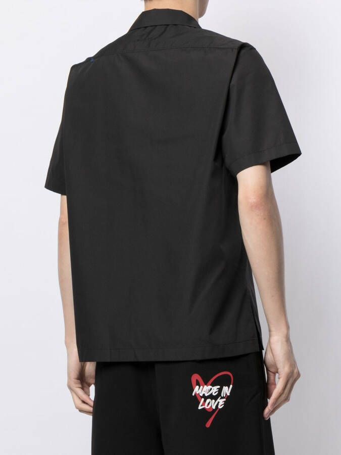 Ports V Shirt met tekst Zwart