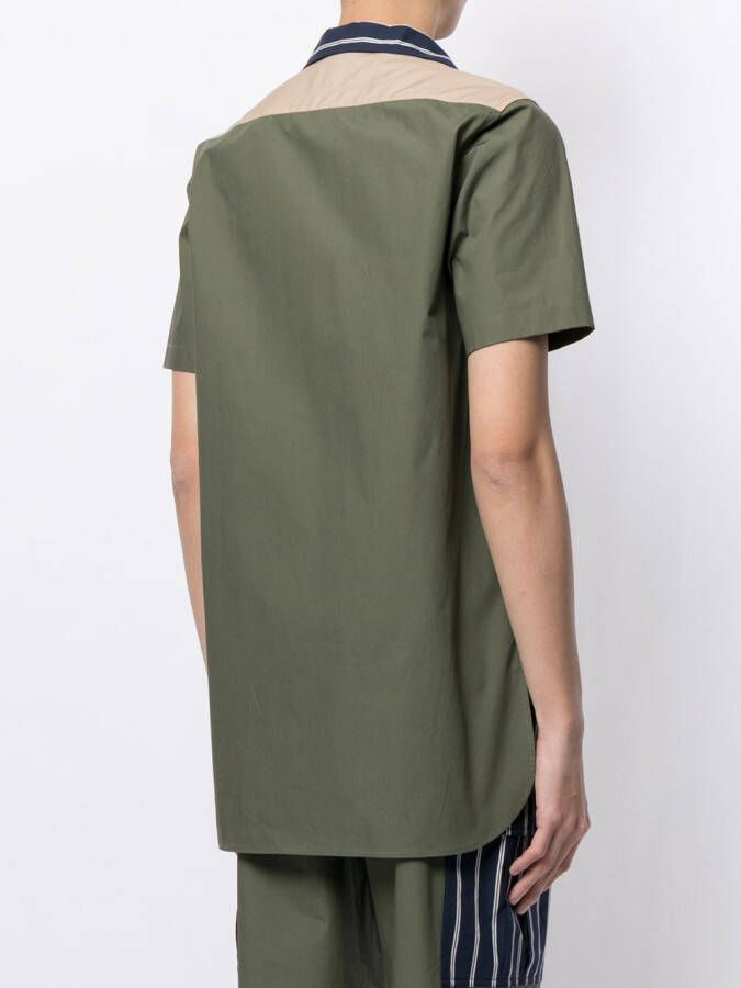 Ports V Shirt met vlakken Groen