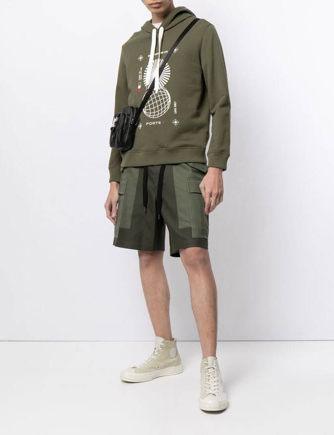 Ports V Sweater met print Groen