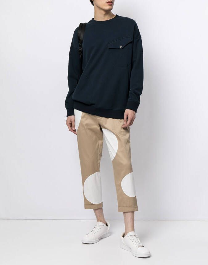 Ports V Sweater met ronde hals Blauw