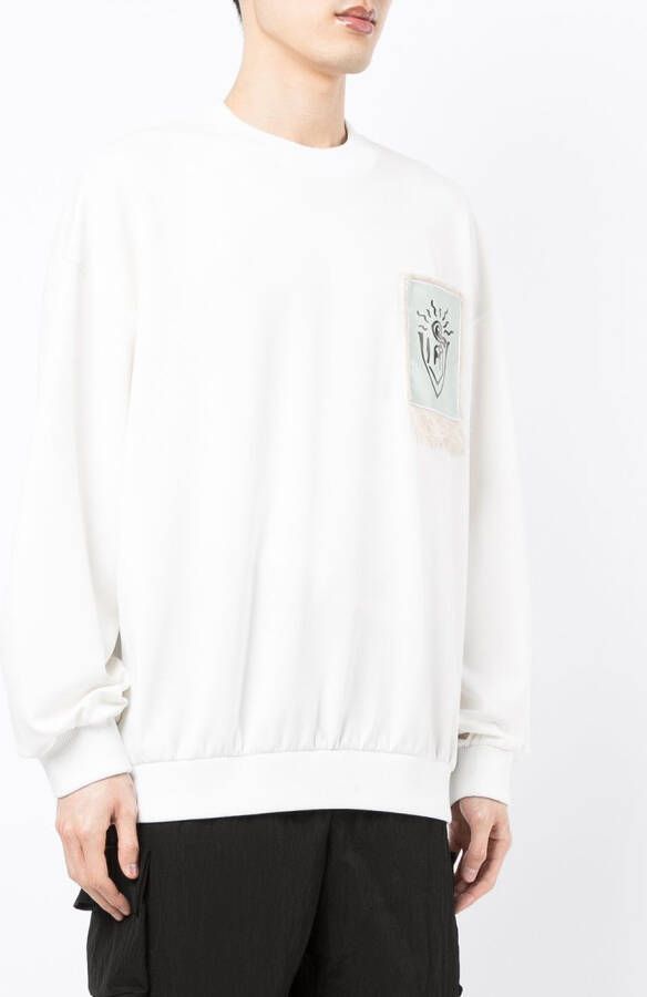 Ports V Sweater met ronde hals Wit