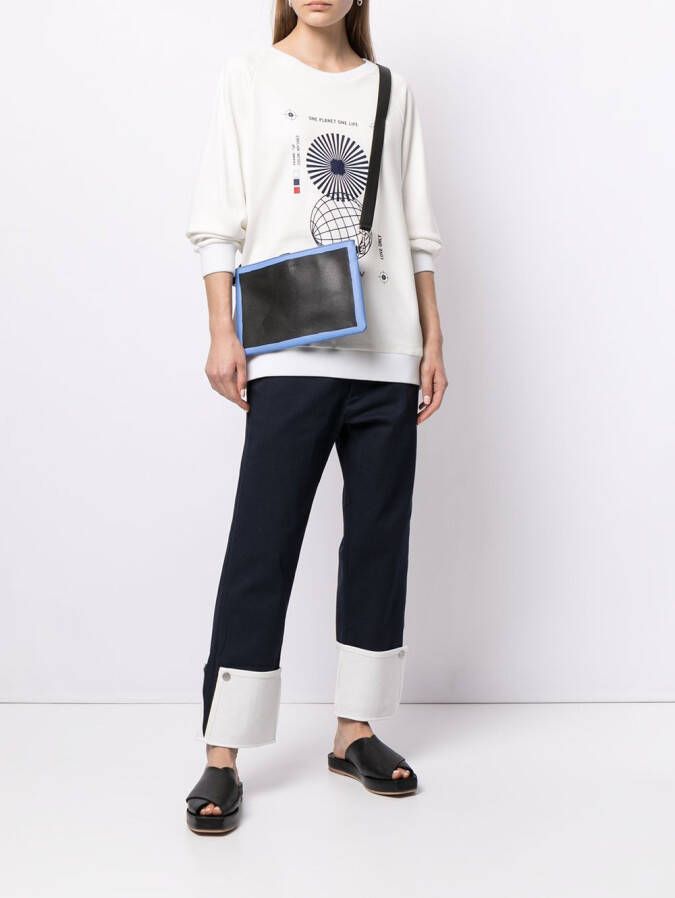 Ports V Sweater met tekst Wit