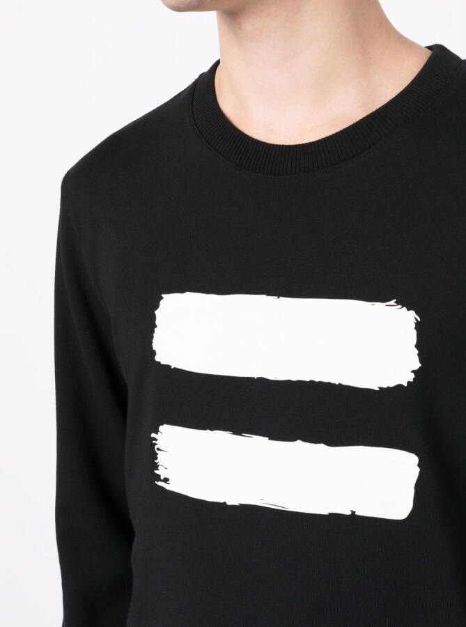 Ports V Sweater met tekst Zwart