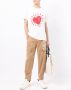 Ports V T-shirt met hartprint Wit - Thumbnail 2