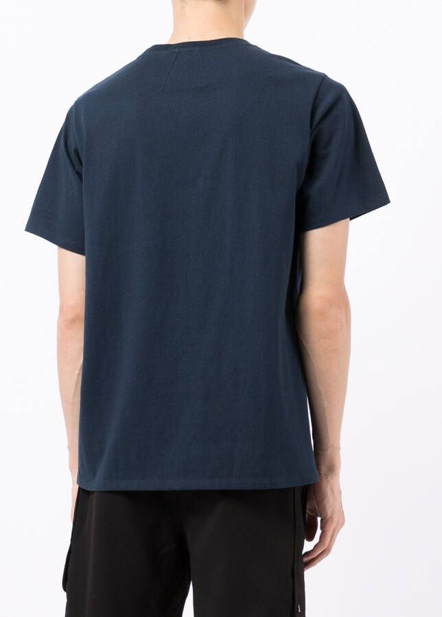 Ports V T-shirt met logoprint Blauw