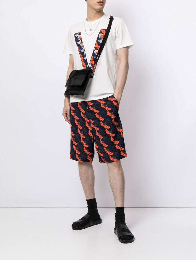 Ports V T-shirt met monogram print Wit