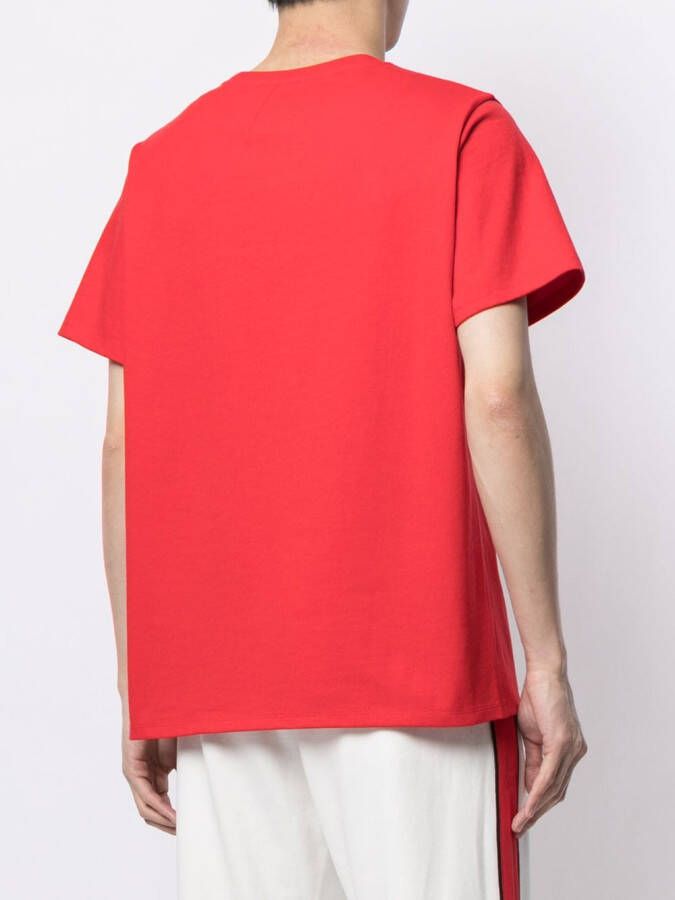 Ports V T-shirt met tekst Rood