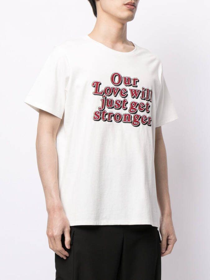 Ports V T-shirt met tekst Wit