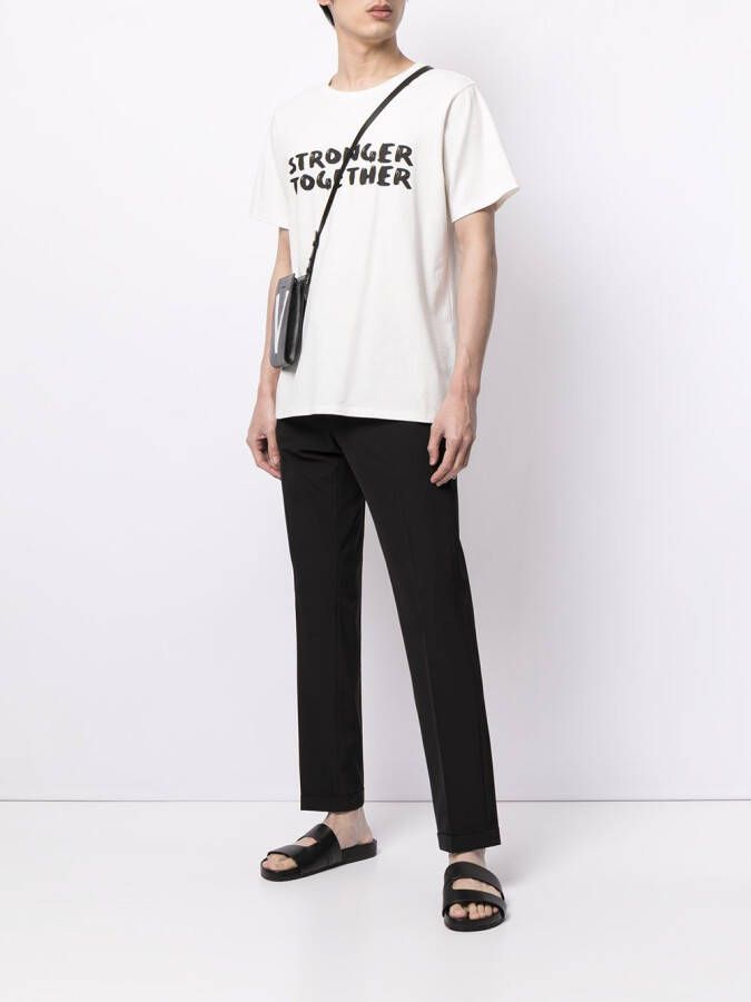 Ports V T-shirt met tekst Wit