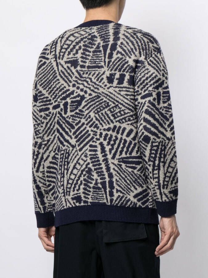 Ports V Vest met print Blauw
