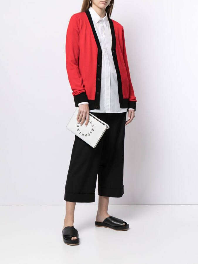 Ports V Vest met tekst Rood