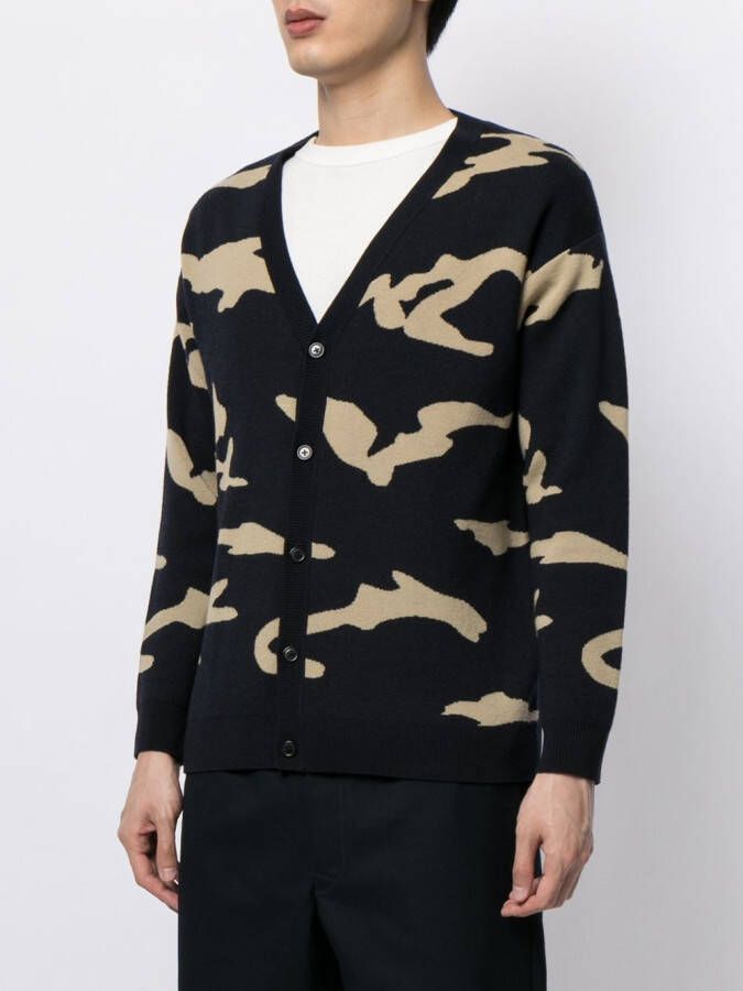 Ports V Wollen vest Blauw