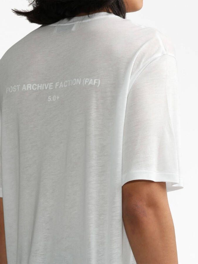 Post Archive Faction Overhemd met logoprint Wit