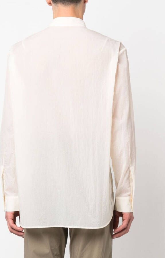 Post Archive Faction Semi-doorzichtig overhemd Beige