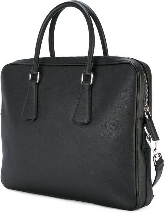 Prada Aktetas met logo Zwart