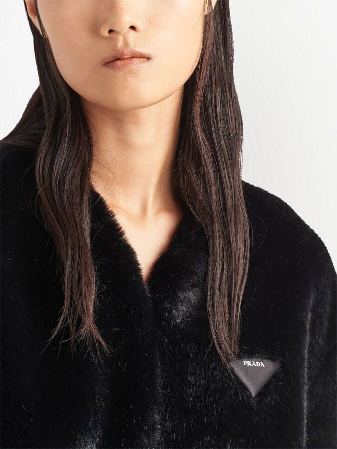 Prada Jas van imitatiebont Zwart