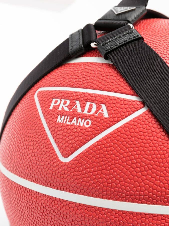 Prada Basketbal met logoprint Rood