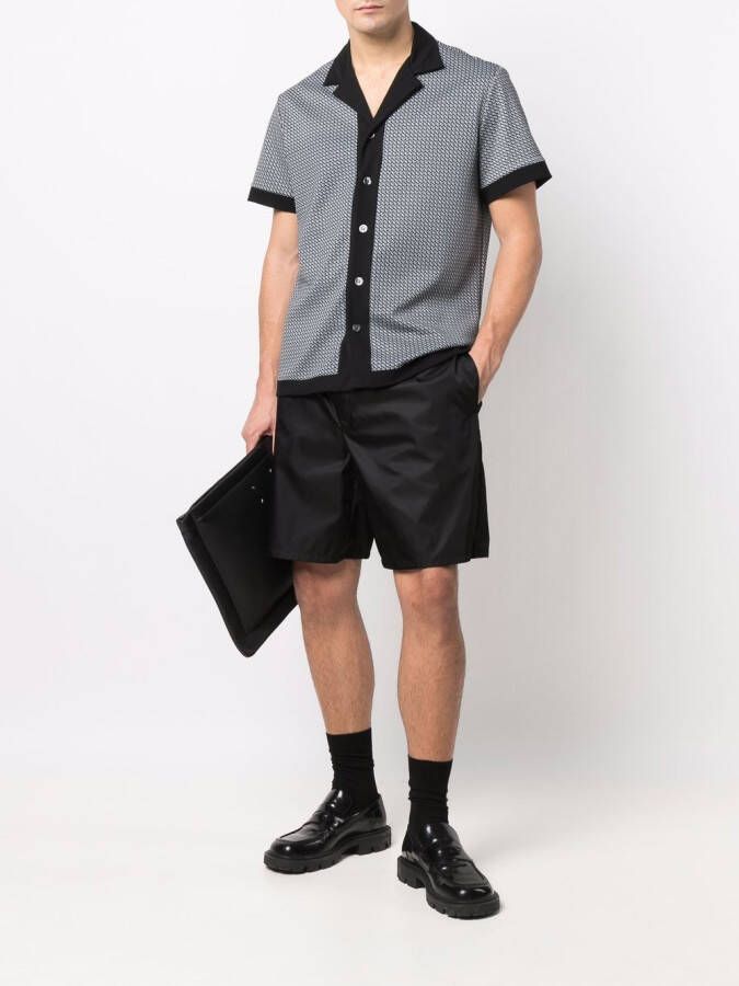 Prada Bermuda shorts met elastische taille Zwart