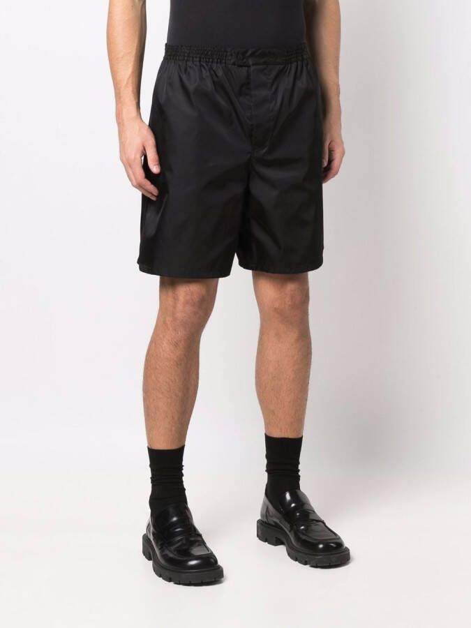 Prada Bermuda shorts met elastische taille Zwart