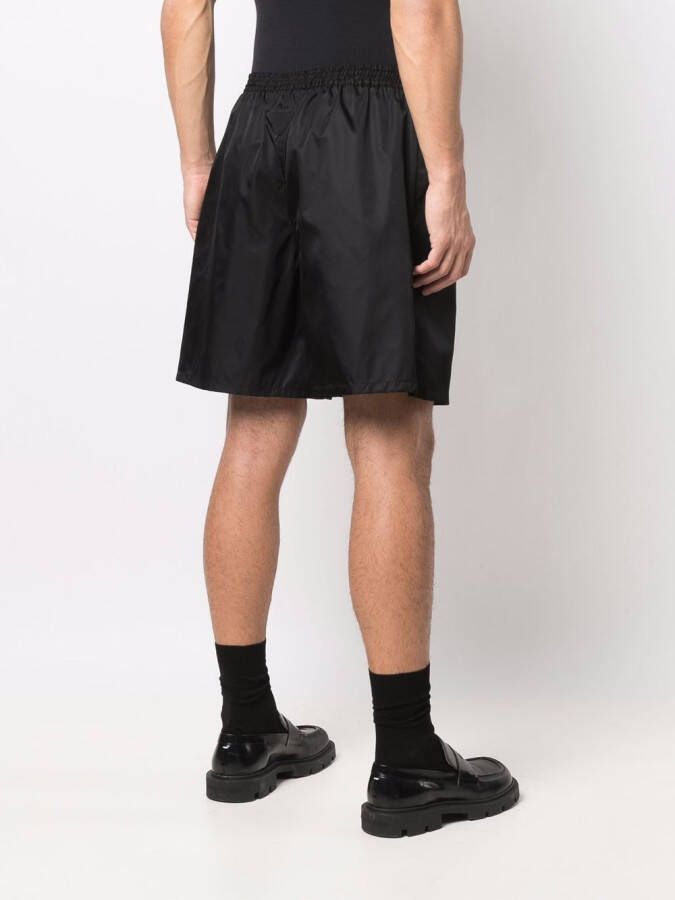 Prada Bermuda shorts met elastische taille Zwart